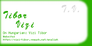 tibor vizi business card